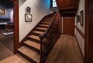 A staircase in a small, decorative arts museum tells a harrowing story of terror, abuse and enslavement