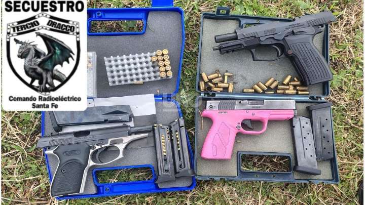 Sorprendieron a cuatro personas disparando al aire con armas de guerra en el noreste de la capital