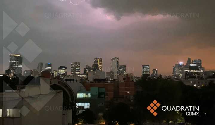 Prevé CDMX lluvias puntuales, actividad eléctrica y granizo