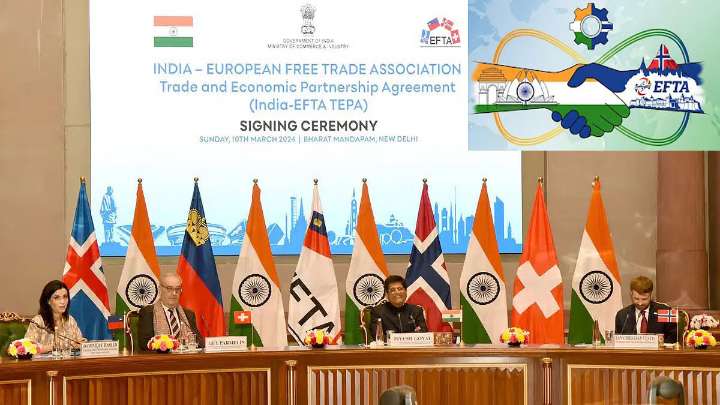 India, EFTA trade pact to come into force from Oct 1;  USD 100 bn investment in next 15 yrs