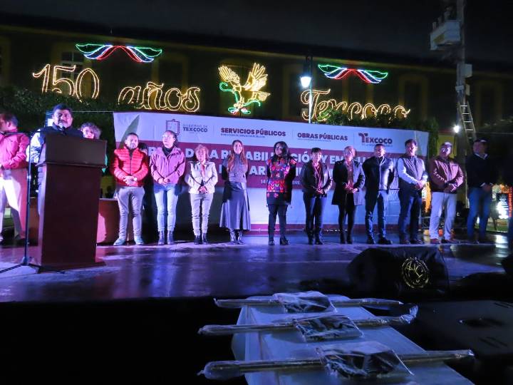 Texcoco celebra la rehabilitación del Jardín Constitución