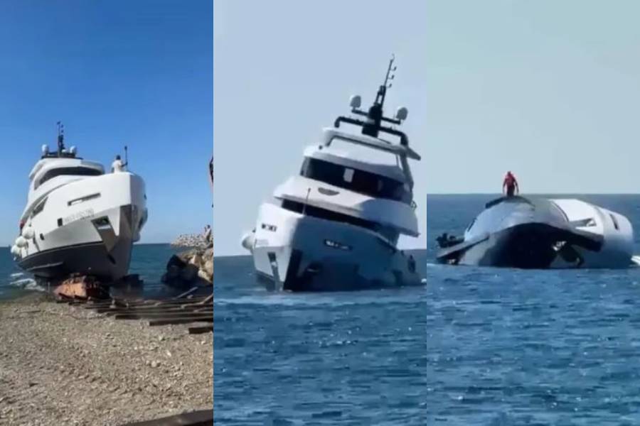 Yate de lujo se hundió 15 minutos después de empezar su viaje inaugural en Turquía: Revisa el momento