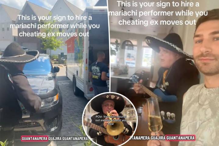 Petty guy hires mariachi performer to troll cheating ex