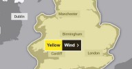 Met Office updates yellow weather warning to include nine regions of UK
