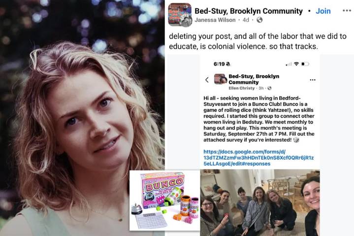Brooklyn midwife accused of 'colonial violence' over women's Bunco club