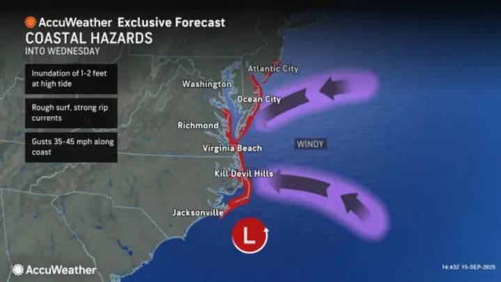 Coastal storm could bring heavy rain, gusty winds, flooding to Jersey Shore