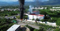 Vandalizan Palacio de Justicia de Iguala en manifestación por estudiantes de Ayotzinapa