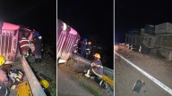 Impactante accidente: camión de azúcar volcó en el sur tucumano