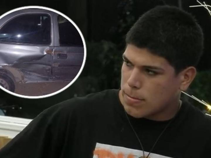 Thiago Medina pelea por su vida tras su accidente en moto: así quedó el automóvil contra el que chocó