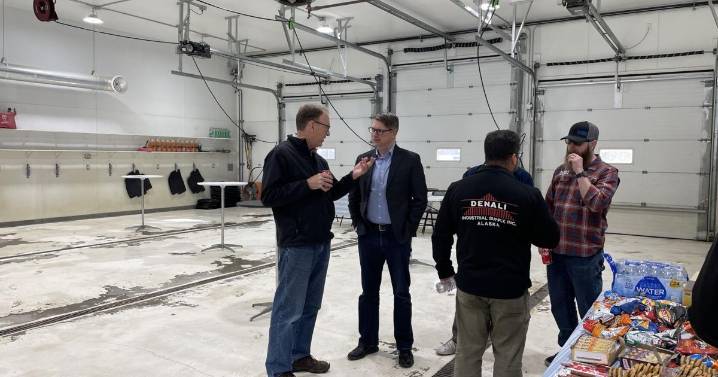 Rep. Begich tours Fairbanks; protesters ask for a town hall