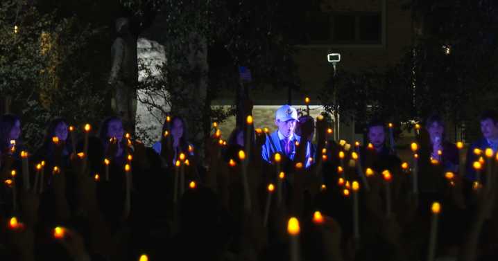 Hundreds of students gather at Texas A&M University for vigil to honor Charlie Kirk