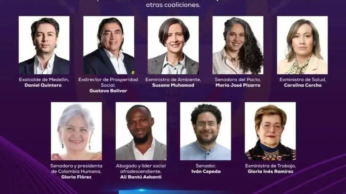 Precandidatos presidenciales del Pacto Histórico participarán en cinco debates antes de la consulta interna de octubre