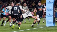 Owen Farrell returns to lead Saracens to 39-17 victory over revamped Newcastle Red Bulls as Premiership returns