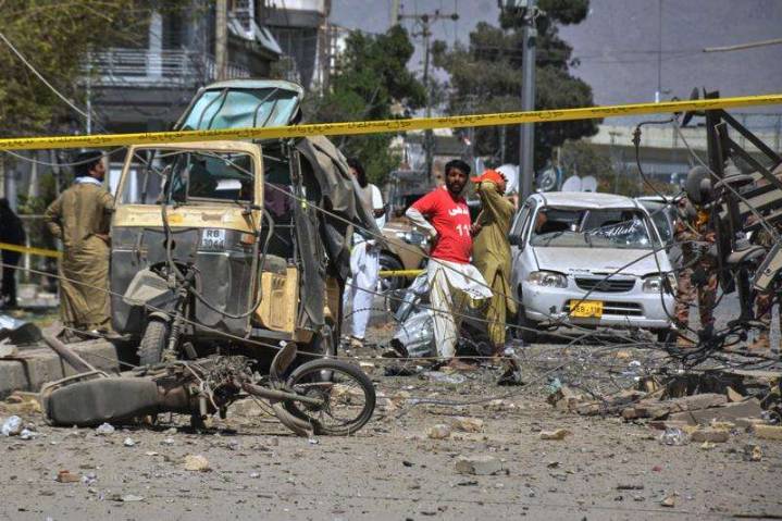Car bomb outside Pakistan's security force headquarters kills at least 10, dozens injured