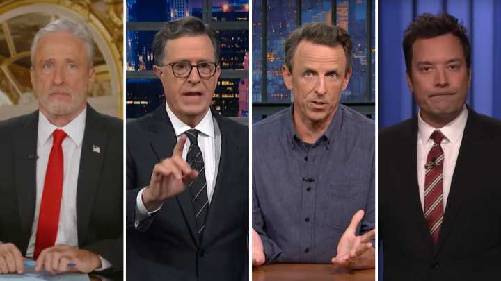 Late show hosts react to Jimmy Kimmel being pulled off air