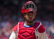 Jorge Alfaro, entró en el 8º inning, sin turno al bate en derrota de los Nacionales 5×0 con los Marlins