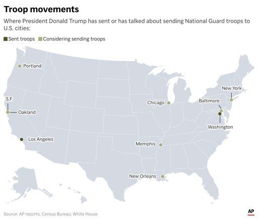 Trump says he’ll send National Guard to Memphis, escalating his use of troops in US cities