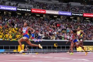 Melissa Jefferson-Wooden wins historic double at worlds