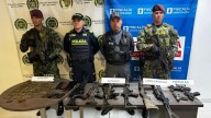 El poderoso arsenal de armas perteneciente a ‘Iván Mordisco’, que fue hallado en Puerto López, Meta