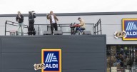 Singer Lewis Capaldi performs imprompu gig on Aldi roof for stunned shoppers