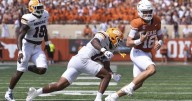 Manning runs for 2 touchdowns but struggles again in passing game as No. 7 Texas beats UTEP 27