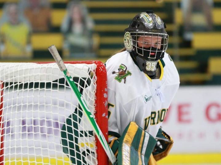 Chatham’s Jessie McPherson on Ridgetown Royals men’s hockey team
