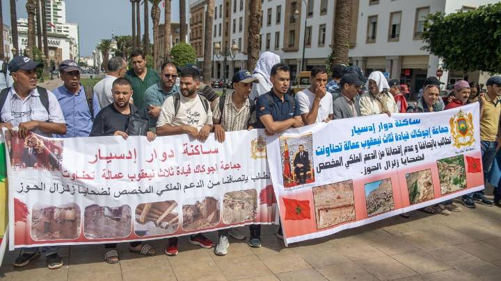 Las víctimas del terremoto de Marruecos protestan en Rabat: “Queda mucho trabajo por hacer”