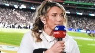 Awkward moment Sky Sports presenter is forced to hide her hand live on TV after broadcasting gaffe
