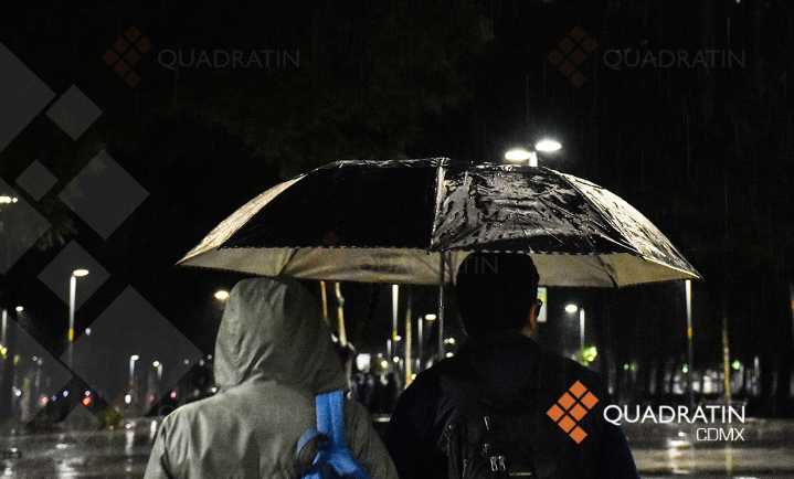 Activa lluvia Alerta Amarilla en 7 alcaldías de CDMX