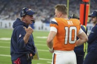 Bo Nix and Sean Payton downplay viral sideline exchange during Broncos’ loss to Colts