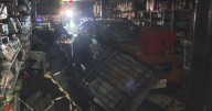 Car smashes through front of smoke shop in Brockton, Massachusetts; driver cited for no license