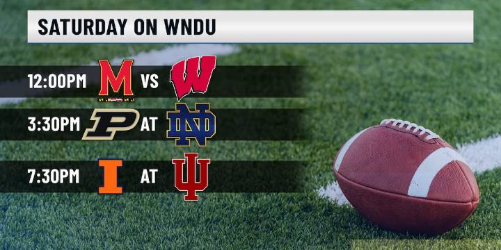 WNDU to air 3 college football games on Saturday