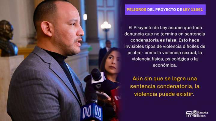 Congreso: Muñante busca criminalizar a las mujeres que denuncian casos de violencia