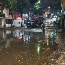 Lluvias severas y tormenta eléctrica en Tlalpan generan inundaciones; suspende servicio el Tren Ligero