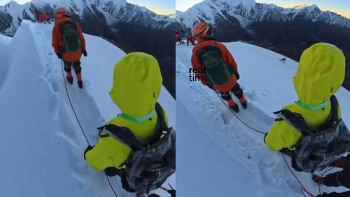 Tragedia en China: un excursionista murió tras intentar tomarse una selfie mientras escalaba el Monte Nama