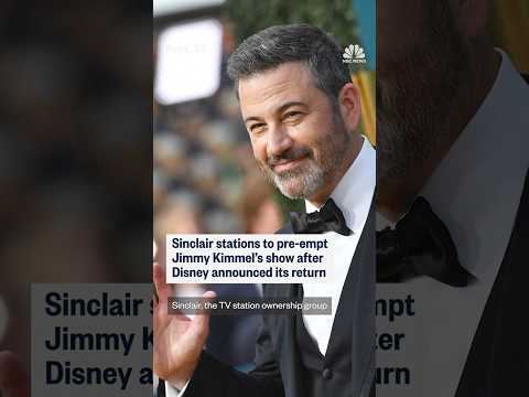 Sinclair stations to pre-empt Jimmy Kimmel's show after Disney announced its return