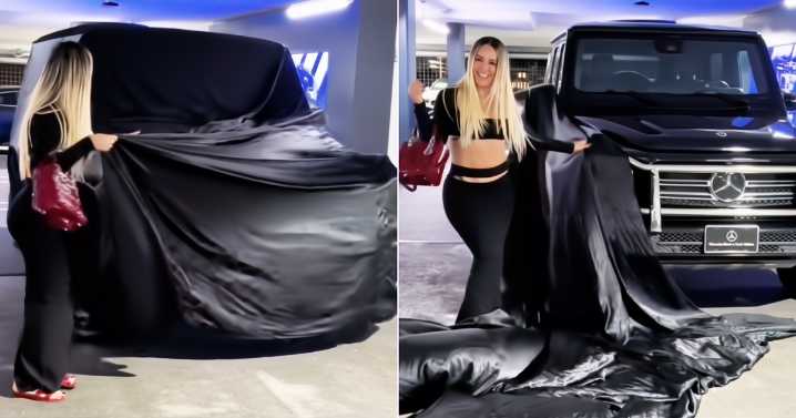 Cubana celebra su éxito en EE.UU. con lujosa Mercedes G Wagon