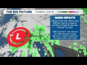 Tropical moisture brings a chance of rain in San Diego County