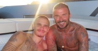 Romeo Beckham confuses fans as he appears completely 'naked' in snap with dad David