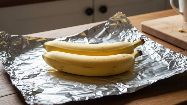 Ni heladera ni freezer: el truco con papel aluminio para mantener las bananas frescas y amarillas