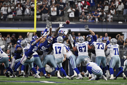 Aubrey ends wild Prescott-Wilson duel with FG as time expires in OT as Cowboys top Giants 40