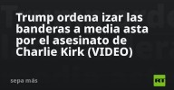 Trump ordena izar las banderas a media asta por el asesinato de Charlie Kirk (VIDEO)