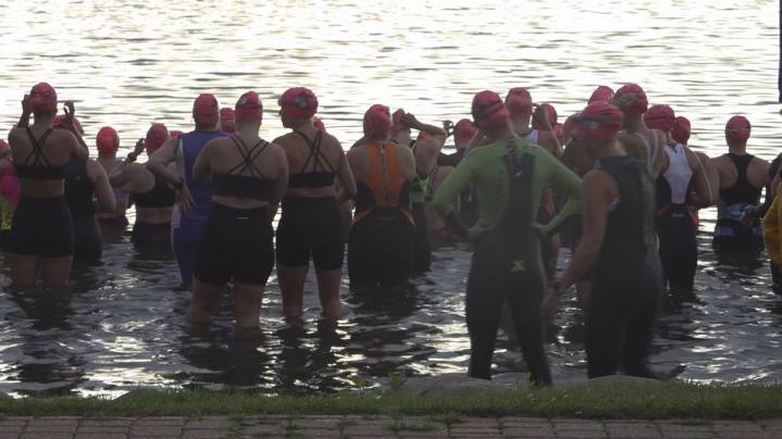Mary Free Bed athletes compete in Reeds Lake triathlon