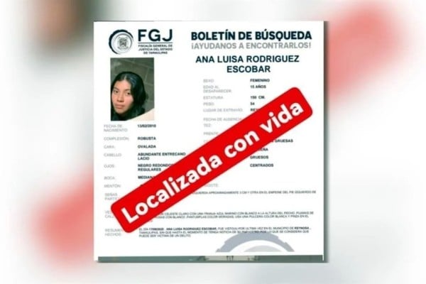 Menor reportada desaparecida en Reynosa vuelve a casa