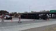 Big rig overturns on Highway 101 in San Jose