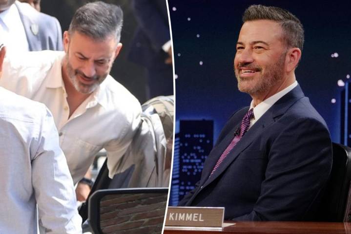 Jimmy Kimmel arrives to ABC studio ahead of ‘JKL!’ return