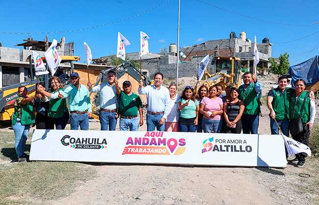 Arranca Javier Díaz obras de pavimentación al poniente de Saltillo