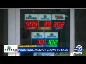 Powerball nears record with $1.3 billion jackpot for tonight's drawing