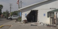 Truck runs through senior center