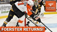 Tyson Foerster returns to the Philadelphia Flyers lineup as the pre